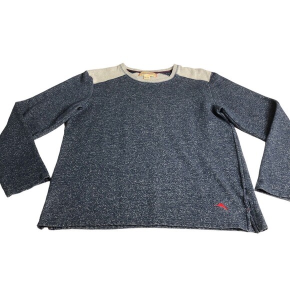 Tommy Bahama Sweatshirt Mens Extra Large Blue Gray Heathered Crew Neck Pullover - Picture 2 of 15